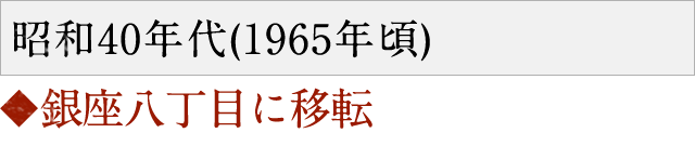 銀座八丁目に移転